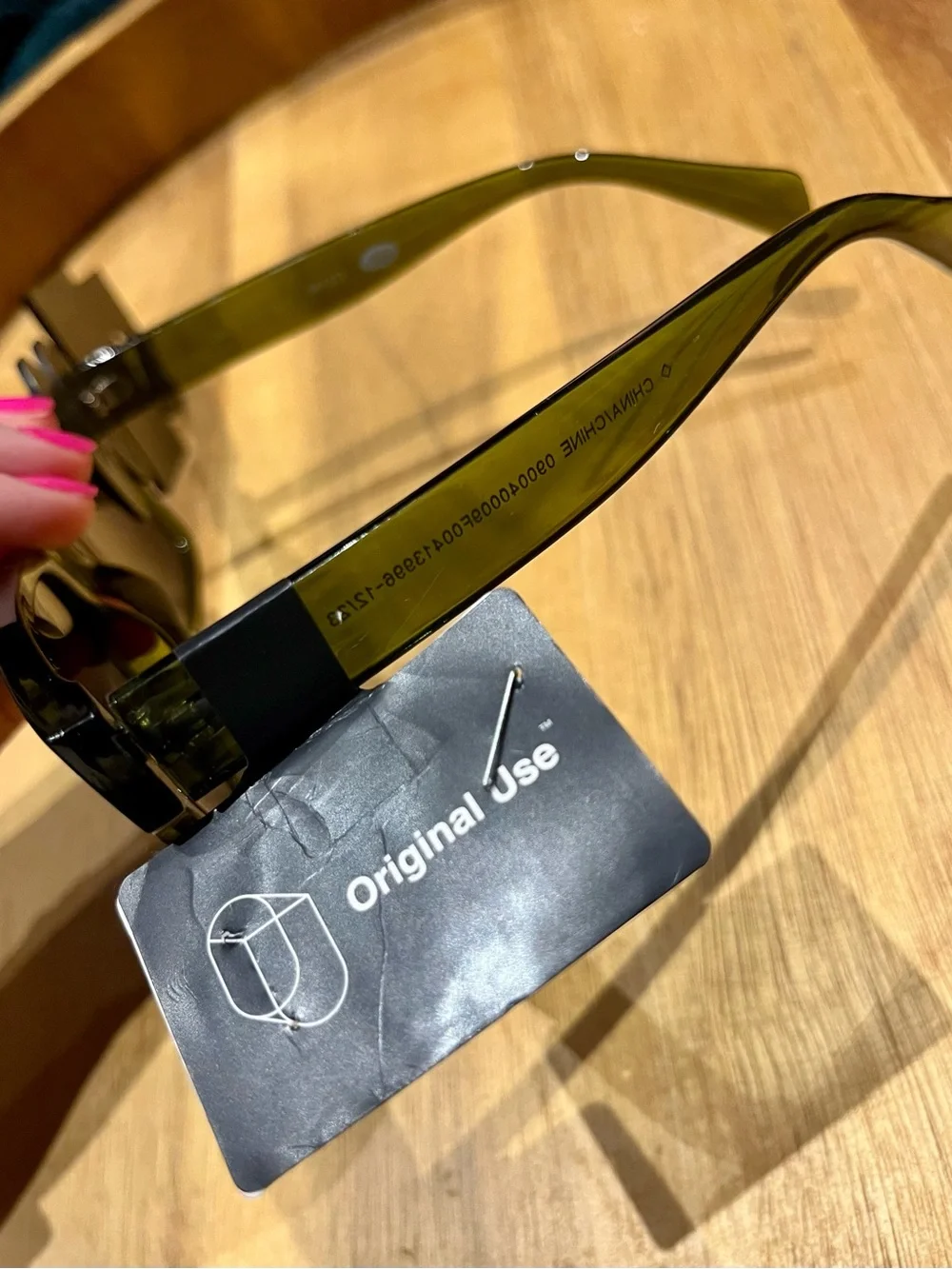 Original Use - Green Rectangular Framed Sunglasses